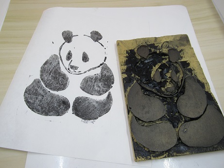 International Panda Day, Panda, printmaking, handmade cards,Yasutomo, Speedball