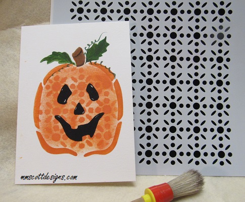 Halloween cards, Halloween décor, Stenciling, handpainted, pumpkins, jack-o-lanern, handmade cards, celebrations, crafts projects,rubberstamping, 