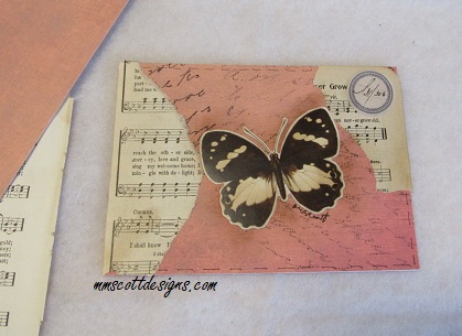 completed butterfly card