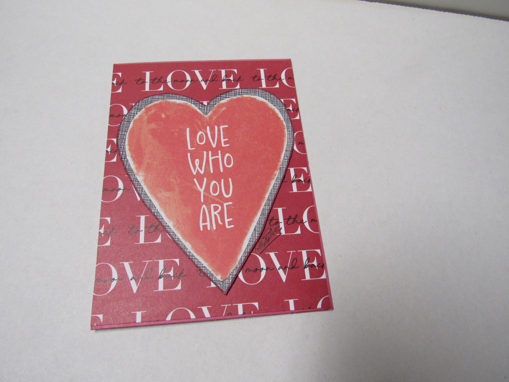 Handmade valentine card