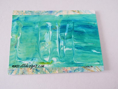 marbled paper handmade card