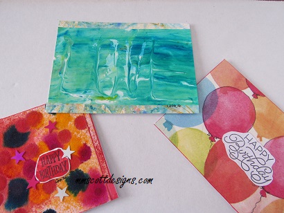 Handmade mixed media cards