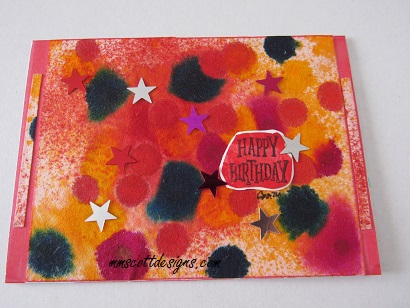 alcohol inked birthday card