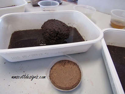 compressed soil discs