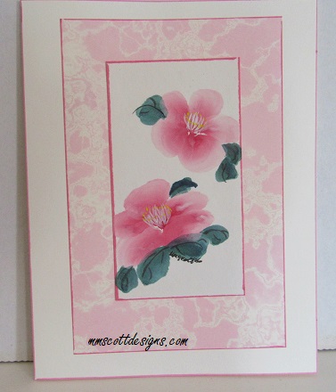 hand painted camellia