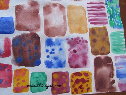 Watercolor sampler, easy water color techniques, Art blog, Art projects, Creative lifestyle,easy watercolor projects,